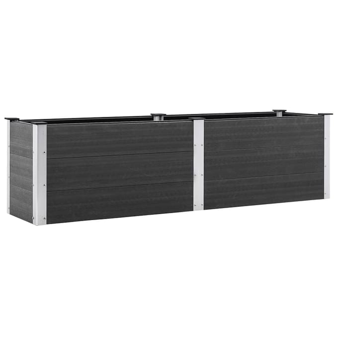 vidaXL - Plantenbak - verhoogd - 200x50x54 - cm - HKC - grijs