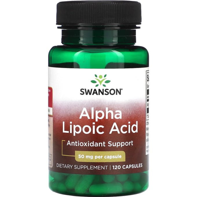 Alfa-liponzuur, 50 mg, 120 capsules