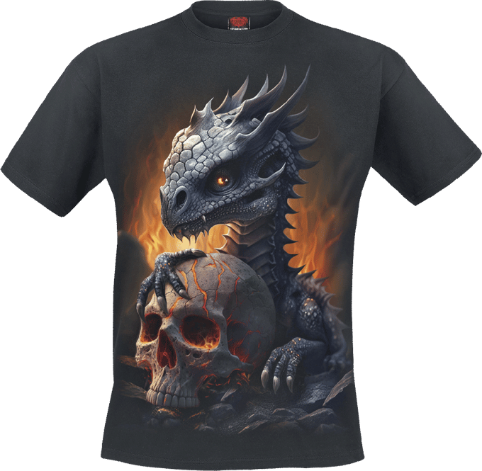 Spiral T-shirt - Hatchling - S tot XXL - zwart