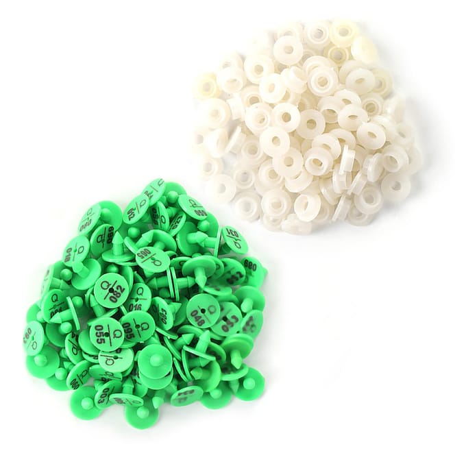 100 Stuks Kwaliteit Plastic Dier Vee Oormerk voor Konijn Vos Hond Marker Label(Groen) groen