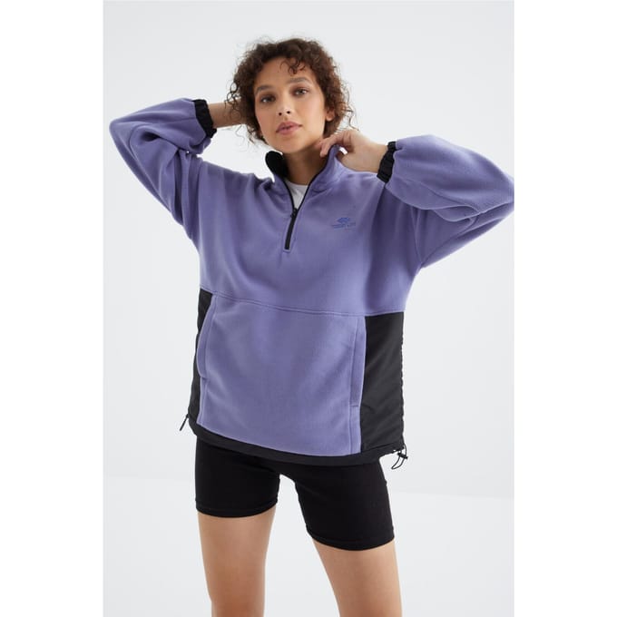 Oversized Half-zip Pluche Sweatshirt