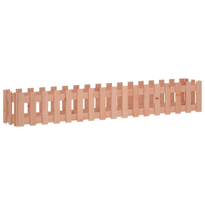 vidaXL - Plantenbak - verhoogd - hekontwerp - 200x30x30 - cm - massief - douglashout