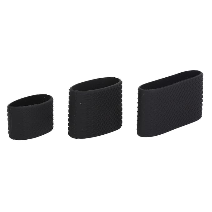 3 stuks Clipper Bands Hittebestendig Anti-slip Siliconen Clipper Elastiekjes voor Kapsalon black