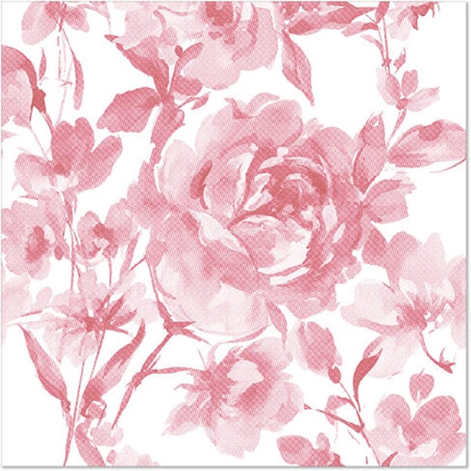 50 Servetten ROYAL Collection 1/4 vouw 40 cm x 40 cm bordeaux Rose