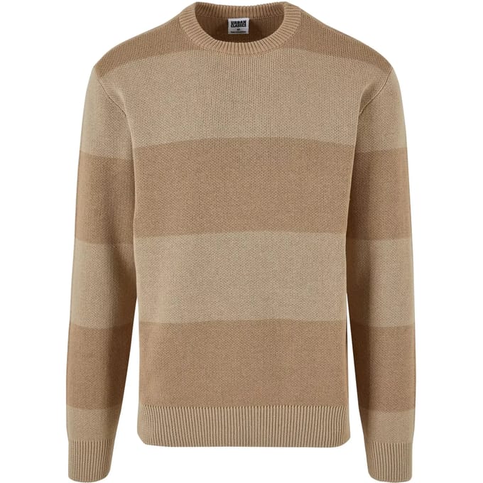 Urban Classics - Heavy Oversized Striped Sweater/trui - XL - Beige