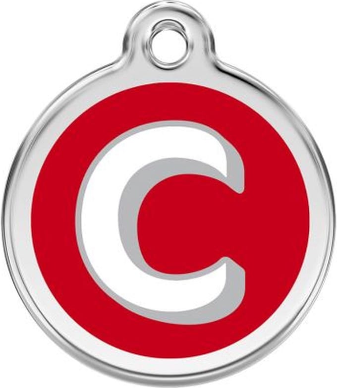 Red Dingo Hondenpenning 20 mm letter C