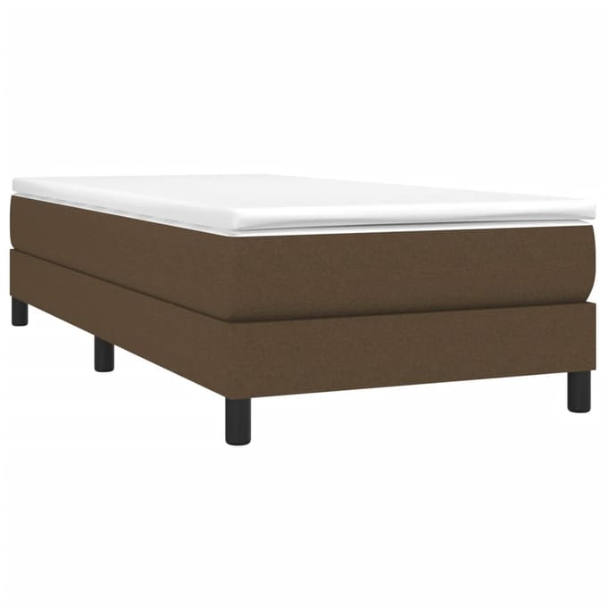 vidaXL - Boxspring - bed - 90x200 - cm - stof - donkerbruin