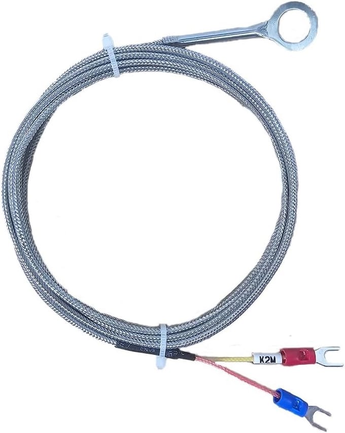 Universele Cilinderkop Temperatuursensor K-Type Thermokoppel met 12mm Binnendiameter en 3m Kabel
