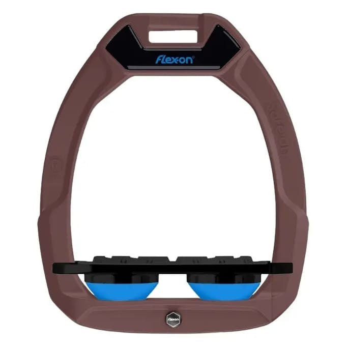 Veiligheidsstijgbeugels Plat Grip Bruin/Zwart/Blauw Flex-On Safe-On