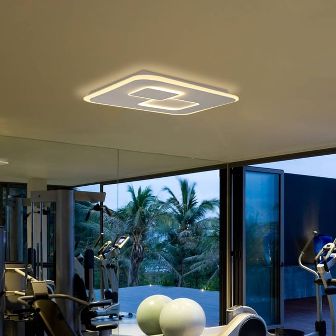 Mantra Iluminación Quad LED plafondlamp, afstembaar wit, dimbaar