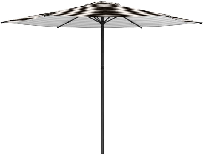 vidaXL Tuinparasol Rechthoekig 3 x 3 m Polyester Zwart en Wit