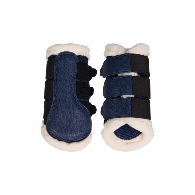 Gesloten peesbeschermers voor paard met bont HKM Comfort Premium Mesh