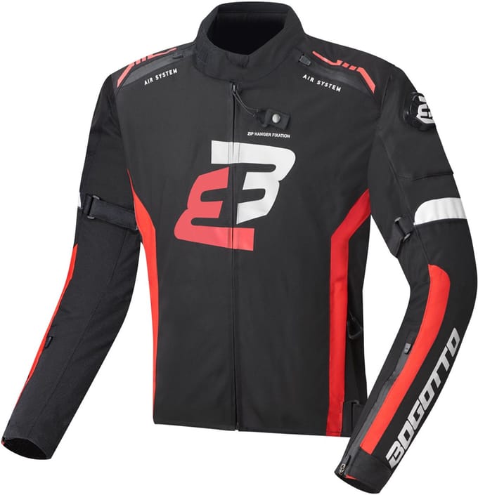 Bogotto GPX Waterdichte Zwart Rood Textiele Motorjas - Jas