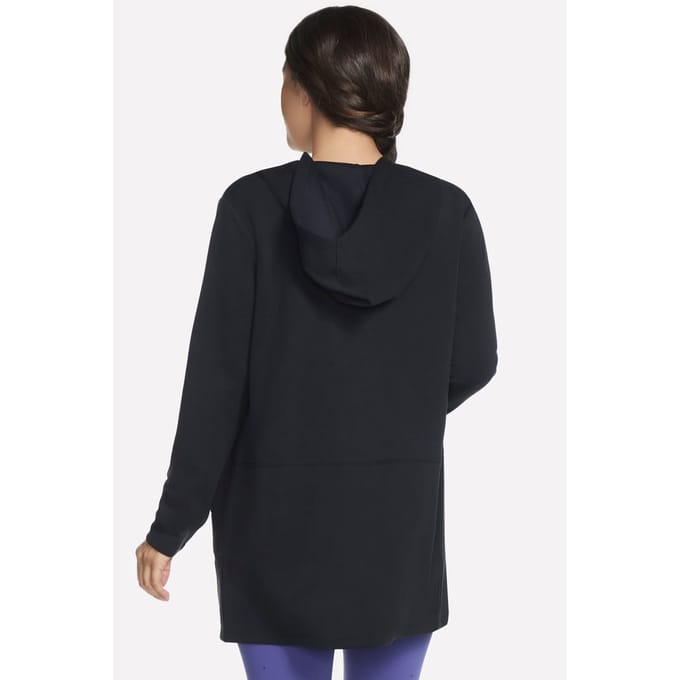 Skechers SKECHLUXE Elevate Rustige Hoodigan Dames Zwarte Cardigans