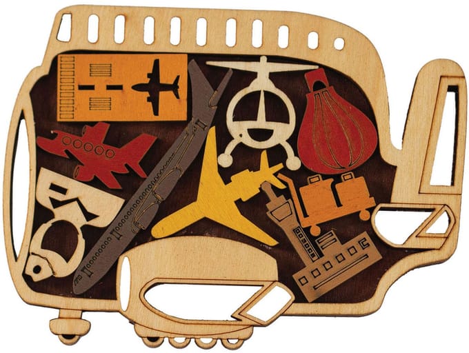 Recent Toys breinpuzzel transport luchthaven houten puzzelspel.