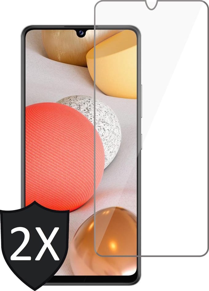 Screenprotector geschikt voor Samsung Galaxy A42 - Gehard Glas Beschermglas Tempered Glass Screen Protector - 2 Stuks