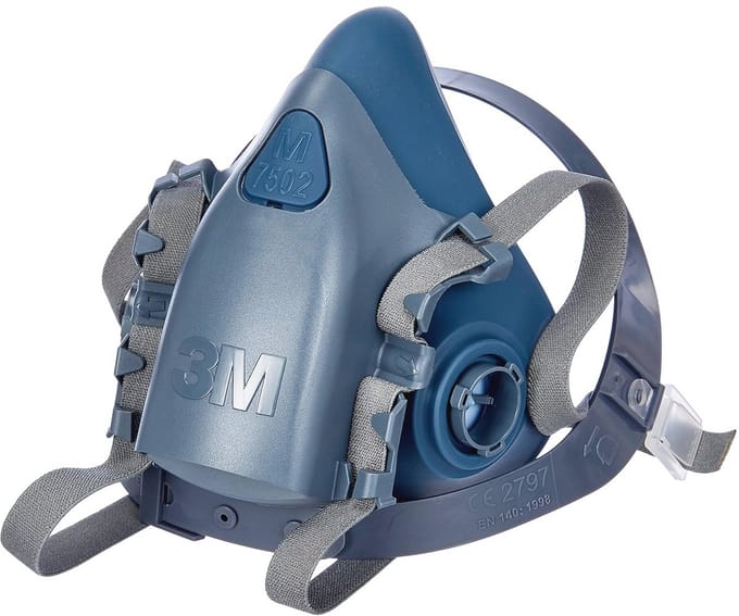 Halfmasker van siliconen met gestructureerde gezichtsafdichting, maat M - 1 stuk