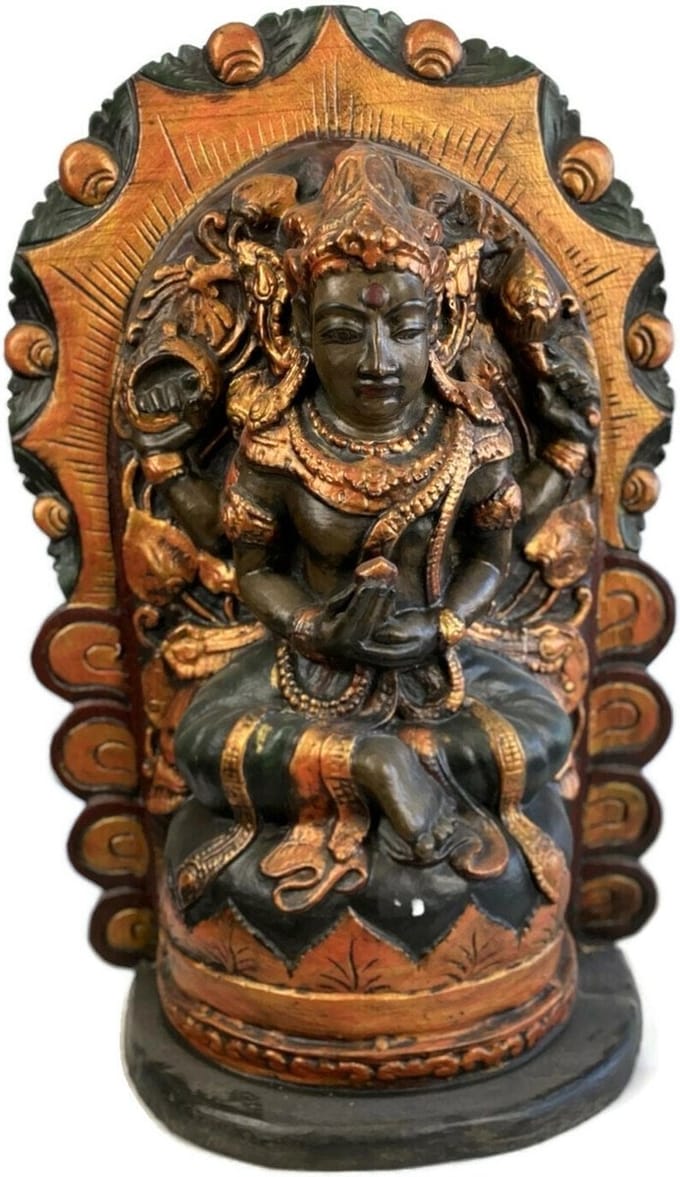 Houten buddha / Handgemaakt houten beeld / Indonesisch beeld