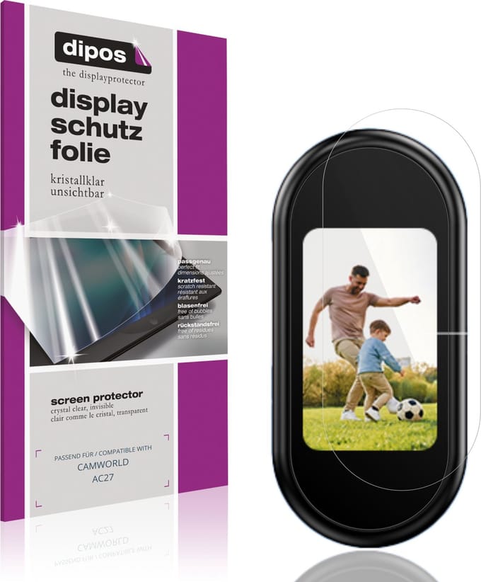 dipos – 4x Beschermfolie geschikt voor CAMWORLD AC27 | Krasbestendige & heldere Screenprotector Ultra-Thin