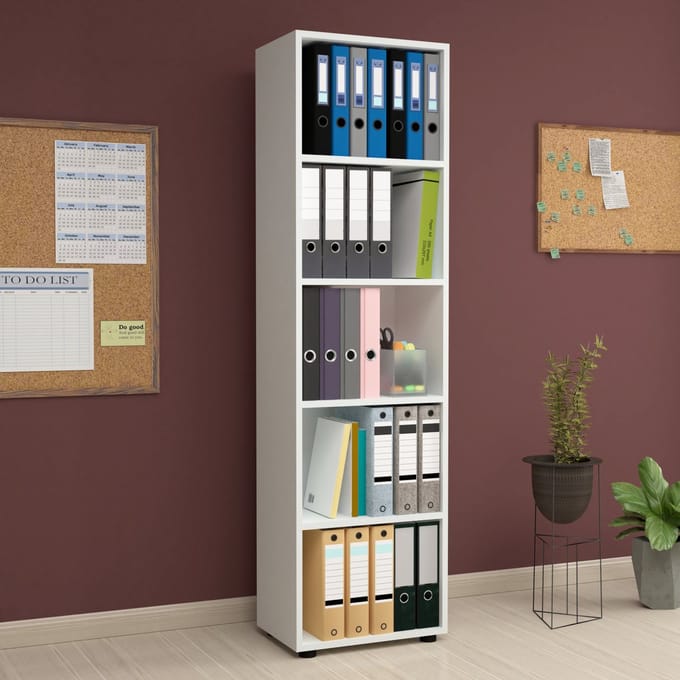 Boekenkast schap Vara 178x49x30 cm wit
