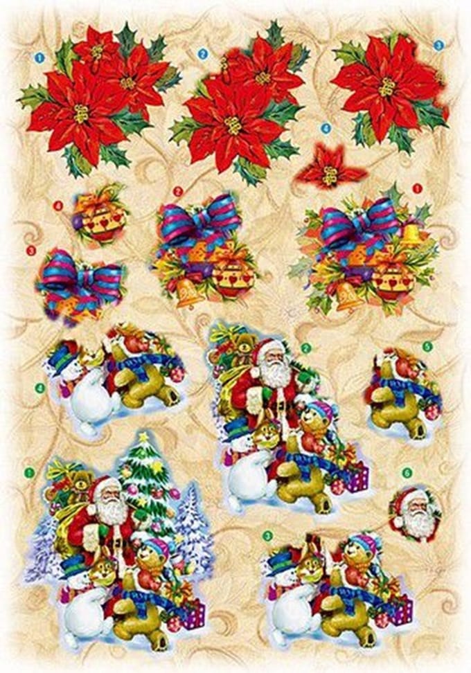 Joy! Crafts Glitter Decoupage kerst nr.1
