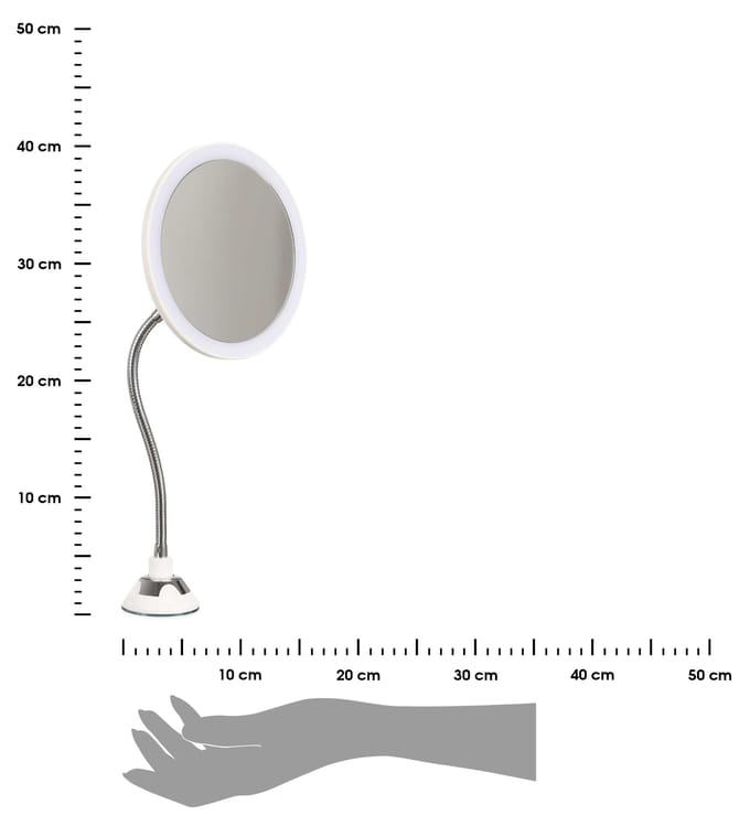 HowHomely Flexi - Kosmetische Spiegel - LED Verlichting - 360° Flexibele Arm - x5 Vergroting