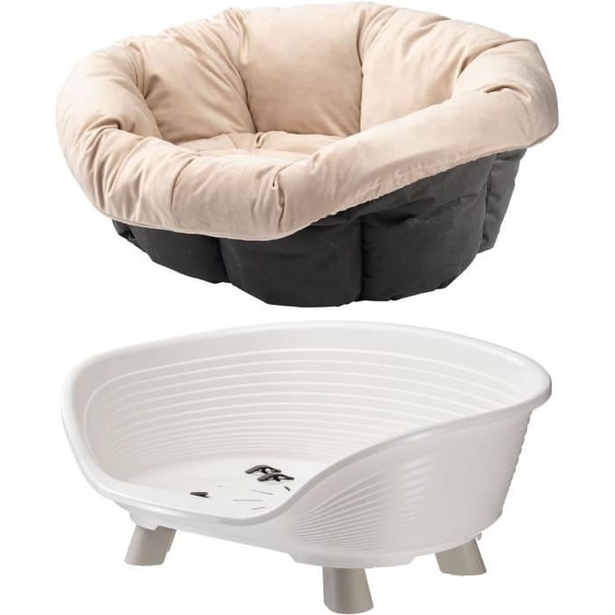 Ferplast – Sofa Throne 4 – Mandbed – Wit – Kussen & perforatie