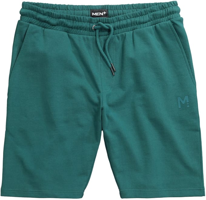 Men Plus - Heren - Sweatbermuda basic elastische tailleband - Dennengroen - Maat L