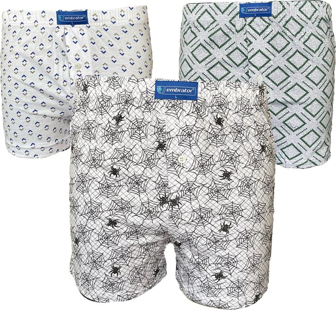 Embrator 3-pack mannen Boxershort Loose Fit katoen M
