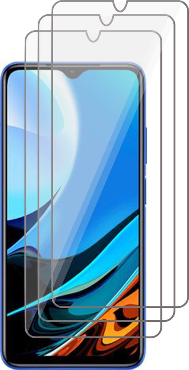 Screenprotector geschikt voor Xiaomi Redmi 9T - Screen Protector Glas - 3 stuks