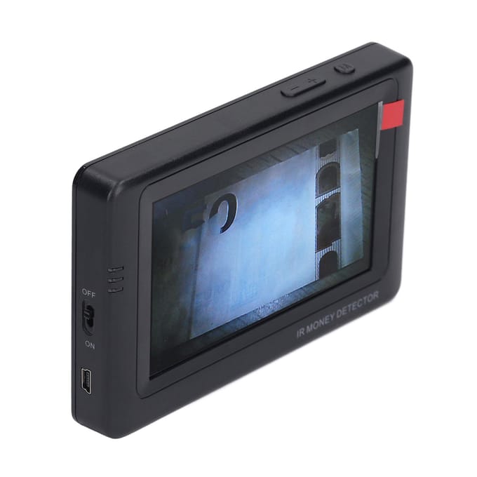 Geld Detector Machine Kleine Handheld Vervalsd Biljet Valuta Euro Dollar Russische Roebel Bankbiljet gray