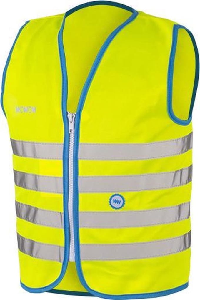 Wowow - Cool Jacket - Geel - Kinderen - 4 reflecterende banden - Ritssluiting - Naamlabel - L