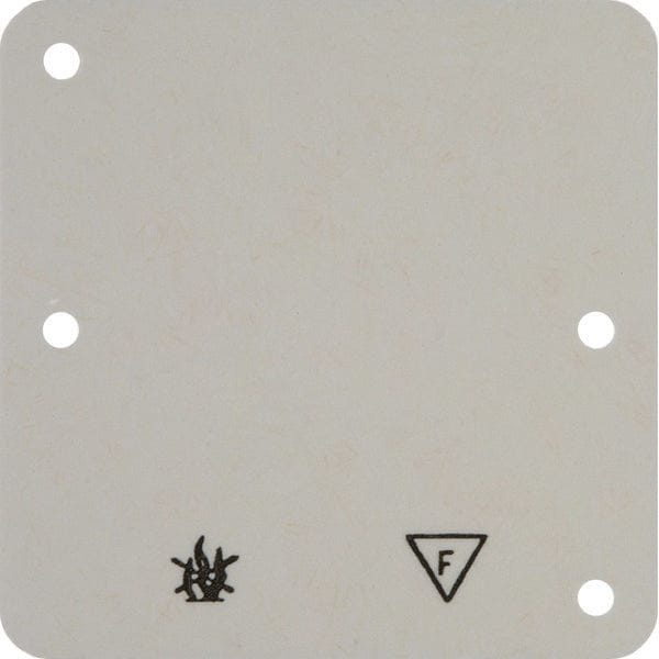 Brandwerende enkelvoudige basisplaat opbouw wit - 102112 [2 stuks]