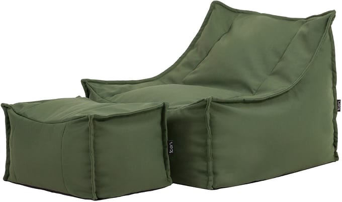 icon - Alto Zitzak Fauteuil met Poef - Olefin - Binnen - Buiten - Groen