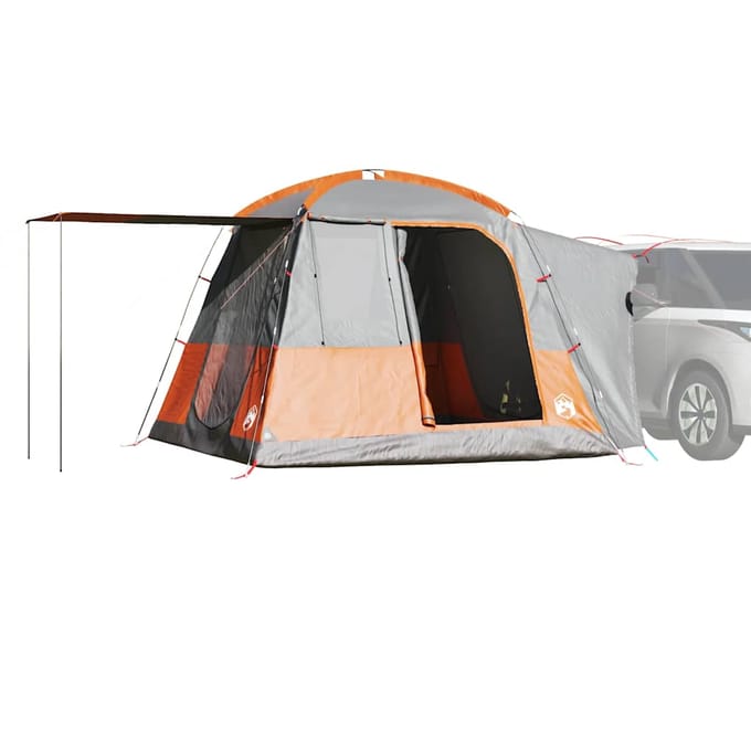 vidaXL - Autotent - 4-persoons - waterdicht - grijs - en - oranje