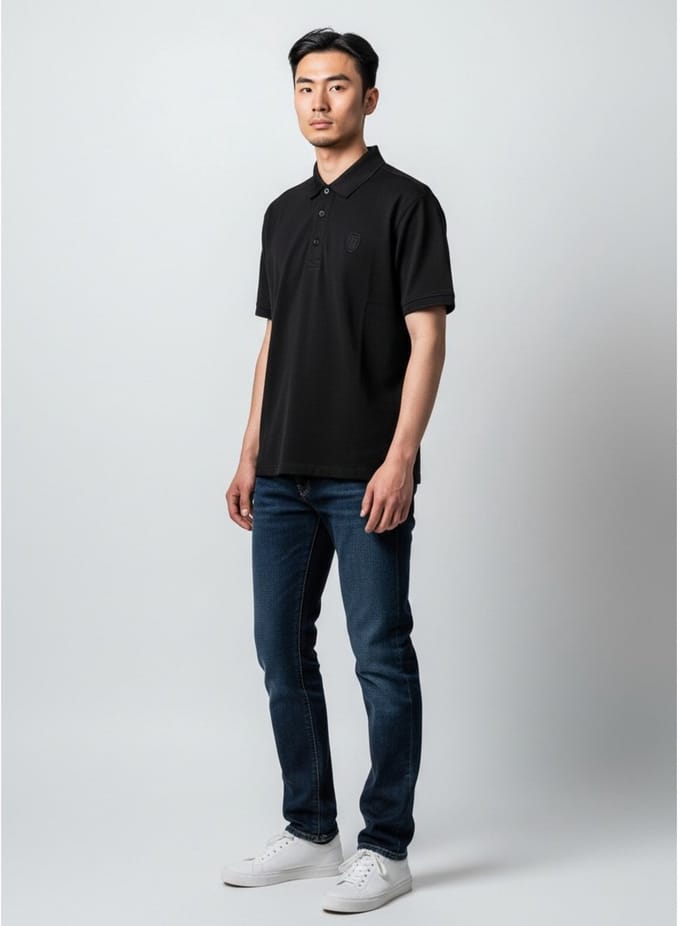 Blauer Poloshirt Albans