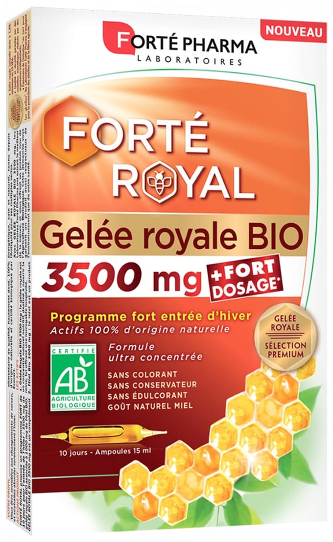 Forté Pharma Forté Royal Royal Jelly 3500 mg Organic 10 Ampullen