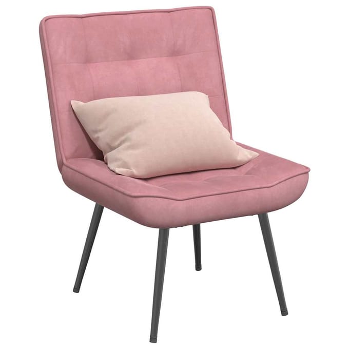vidaXL - Relaxstoel - 64x74x84 - cm - fluweel - roze