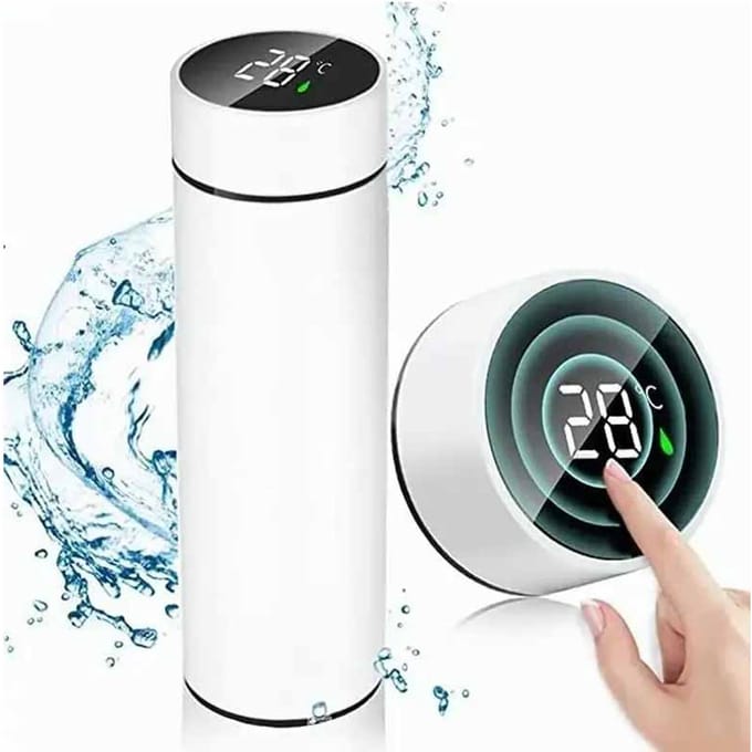 500ML Smart Insulation Cup Mini Thermosbeker Waterfles Led Digitale Temperatuurweergave Roestvrijstalen Thermosbeker 500ml gray