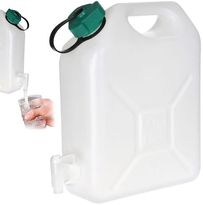 VILDE - Kanister voor water - 5 L - Kran - Wit
