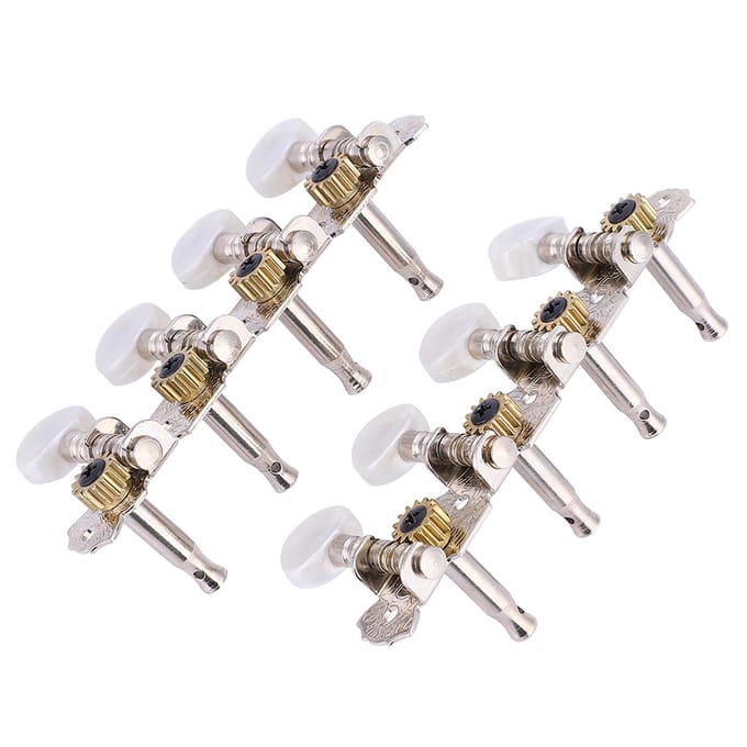 Mandoline Stemmechanieken Snaar Stemknoppen 4L4R voor Mandoline Instrumenten Accessoire white