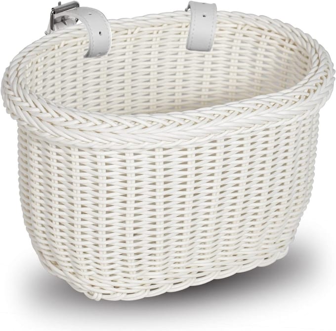 White-Label® Fietskrat - Fietsmand -Wit