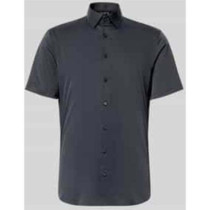 slim fit zakelijk hemd met kentkraag