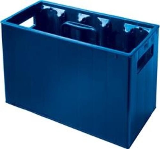 Bidonkrat (extra stevig) blauw voor 10 bidons