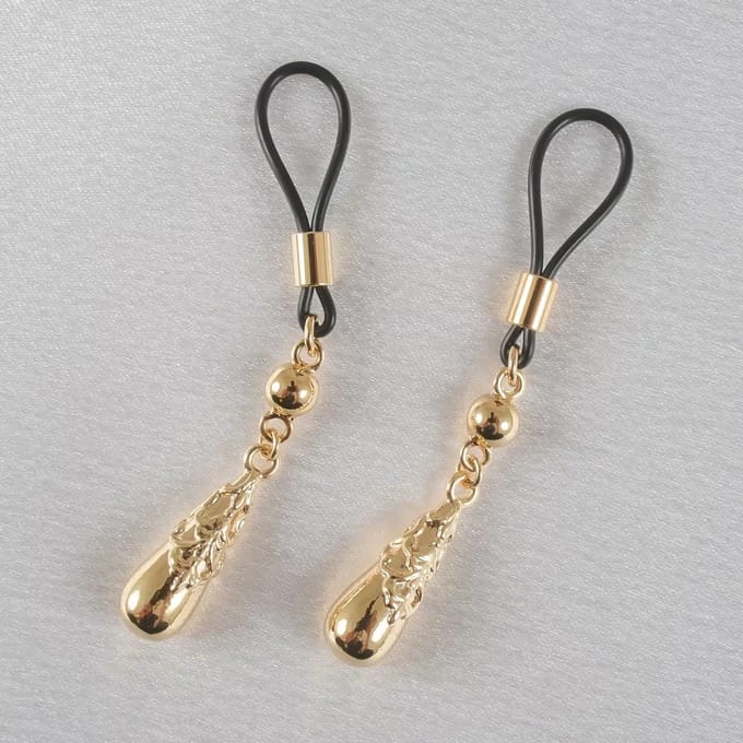 Sylvie Monthulé | Gouden Tepelklem en Sieraad | Nipple Drop