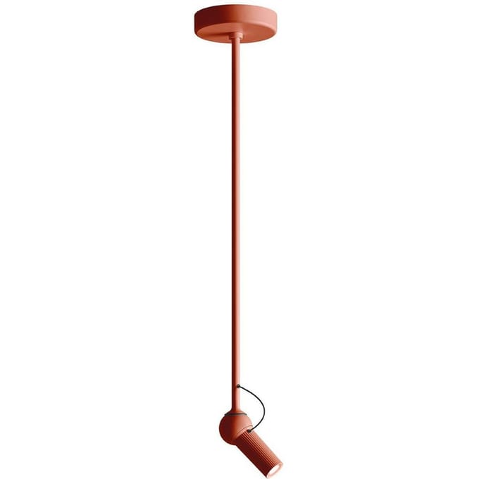 Kdln LED plafondlamp Bird, rood, Ø 11 cm, metaal