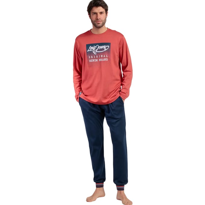 Trainingspak Admas Pyjama broek top lange mouwen Burnt Lois