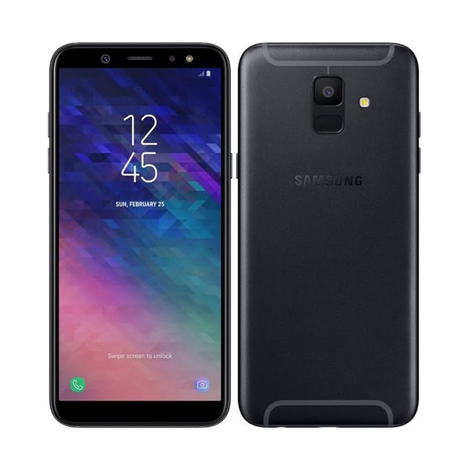 Samsung Galaxy A6 reconditionné (2018) A600F 16MP 5.6'' 3GB RAM 32GB ROM Téléphone Mobile Avec Simple SIM/Double SIM Simple Set noir