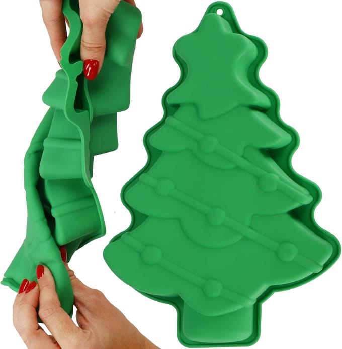 Springos Koekjesvormen - Uitsteekvorm - Kerstkoekjes - Kerstboom - Groen
