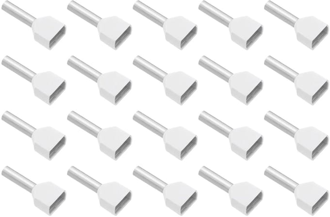 VLTG Geïsoleerde Aderhuls 2x0.5/8mm Wit - Eindhuls - Kabelschoen - 20 stuks